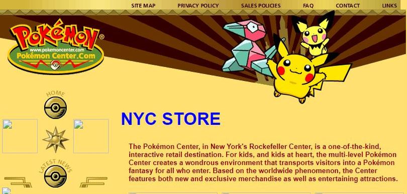 The home page for the original PCNY website. The design for our fan-made preservation website is meant to pay homage the original website design.